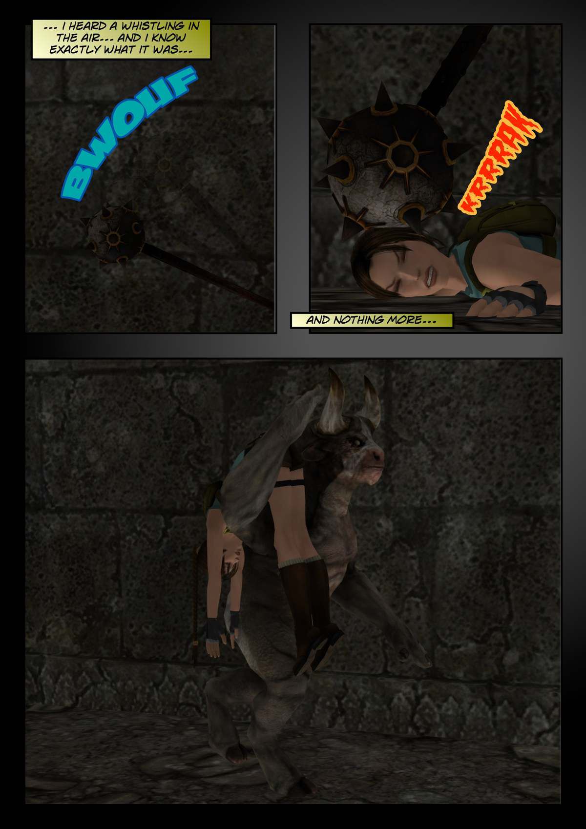 Lara Croft Vs The Minotaurus W.I.P. 7