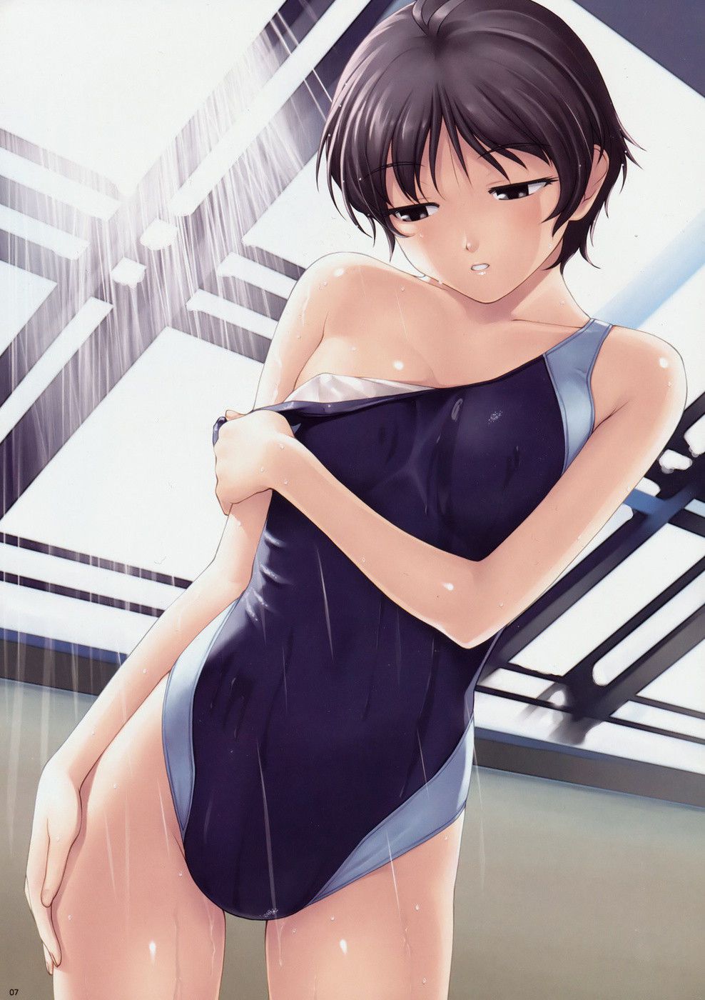 Sukumizu with water slide swimsuit happy. you. oppai girl showed me too erotic, pulled in dressing room 1 from w... risk water secondary erotic pictures 13