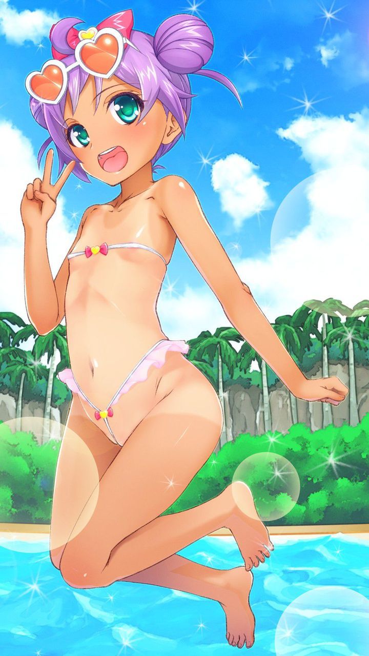 【Tanned Lori Girl】Secondary erotic image of Lori girl that shows the boundary between tanned and unburned skin even though it is out of season 51