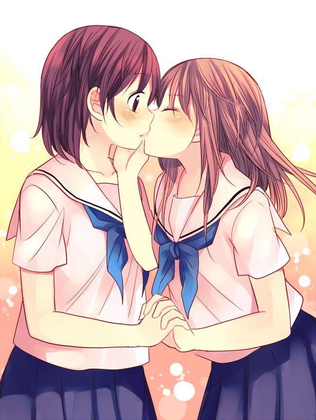 I you kissing Yuri school friend and now the girl's lips are so soft to Ah Nya ~. Even 1 time then shall we? Yuri Kiss 2: images 23