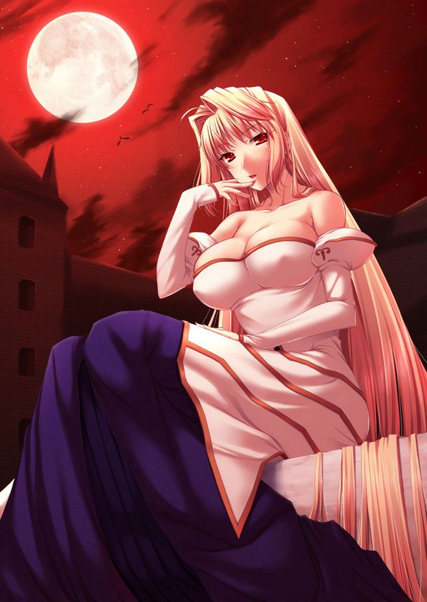 40 erotic images want to be bitten by a 2D girl vampire, vampires 2