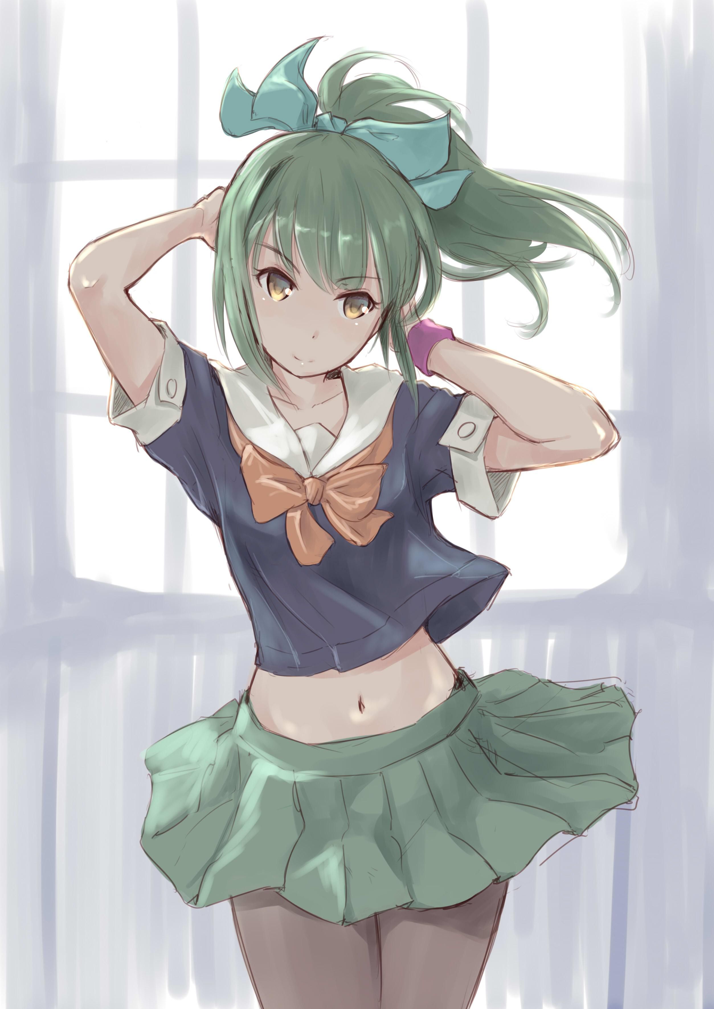 [Secondary, ZIP] Green Day 2: green hair beauty girl pictures 49