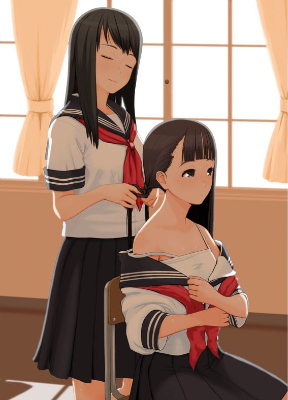 Is fine Yuri images 結ttari the hair in between the 2-d girl, I'm 梳kashite something good 50 sheet 2