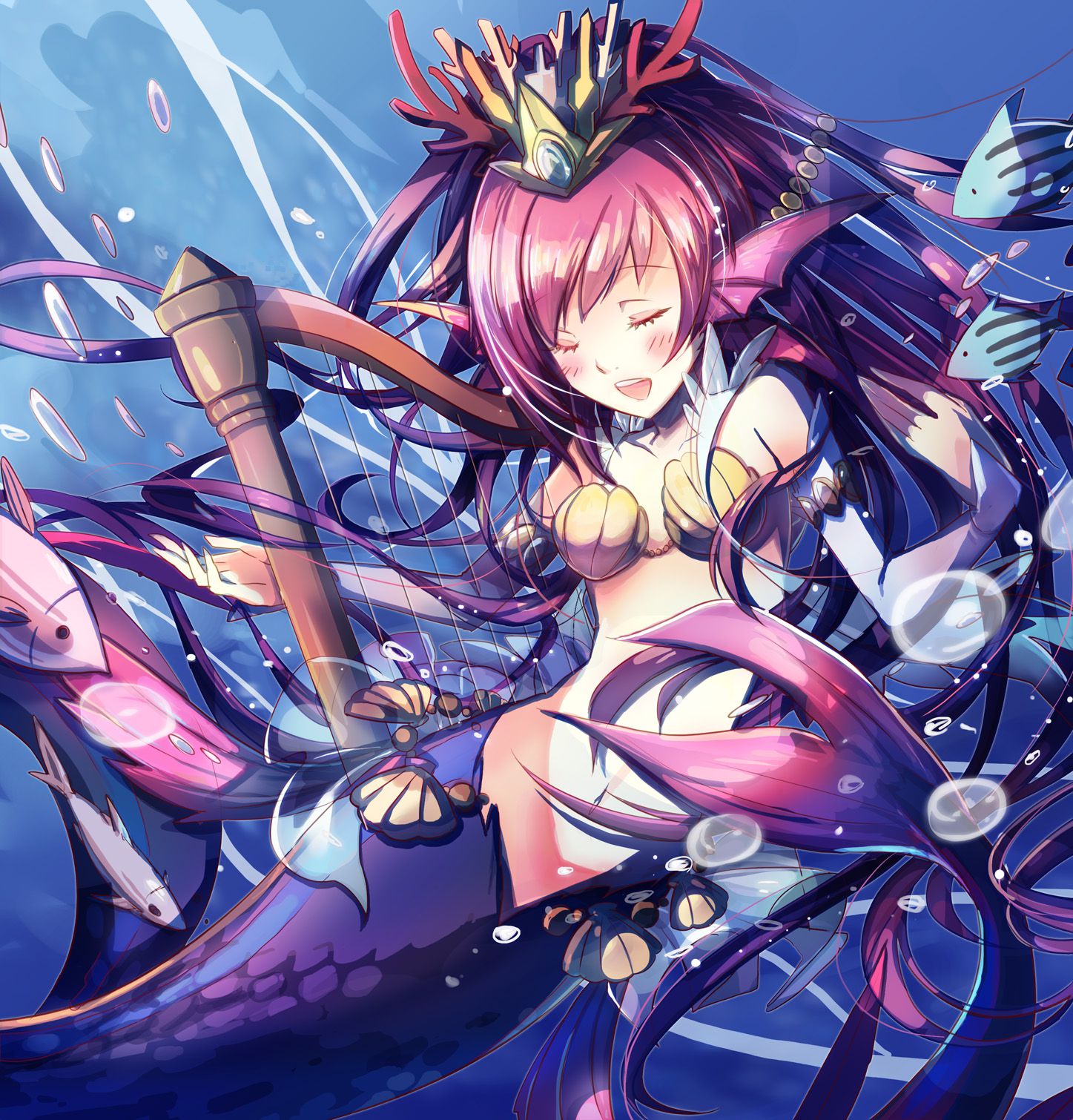 Puzzles & dragons, siren Mermaid Kawai Yello images 13