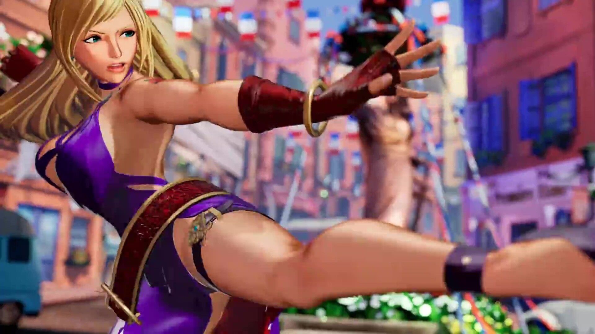 THE KING OF FIGHTERS XV B. Jenny enters the DLC in an erotic dress with and rounded thighs 15