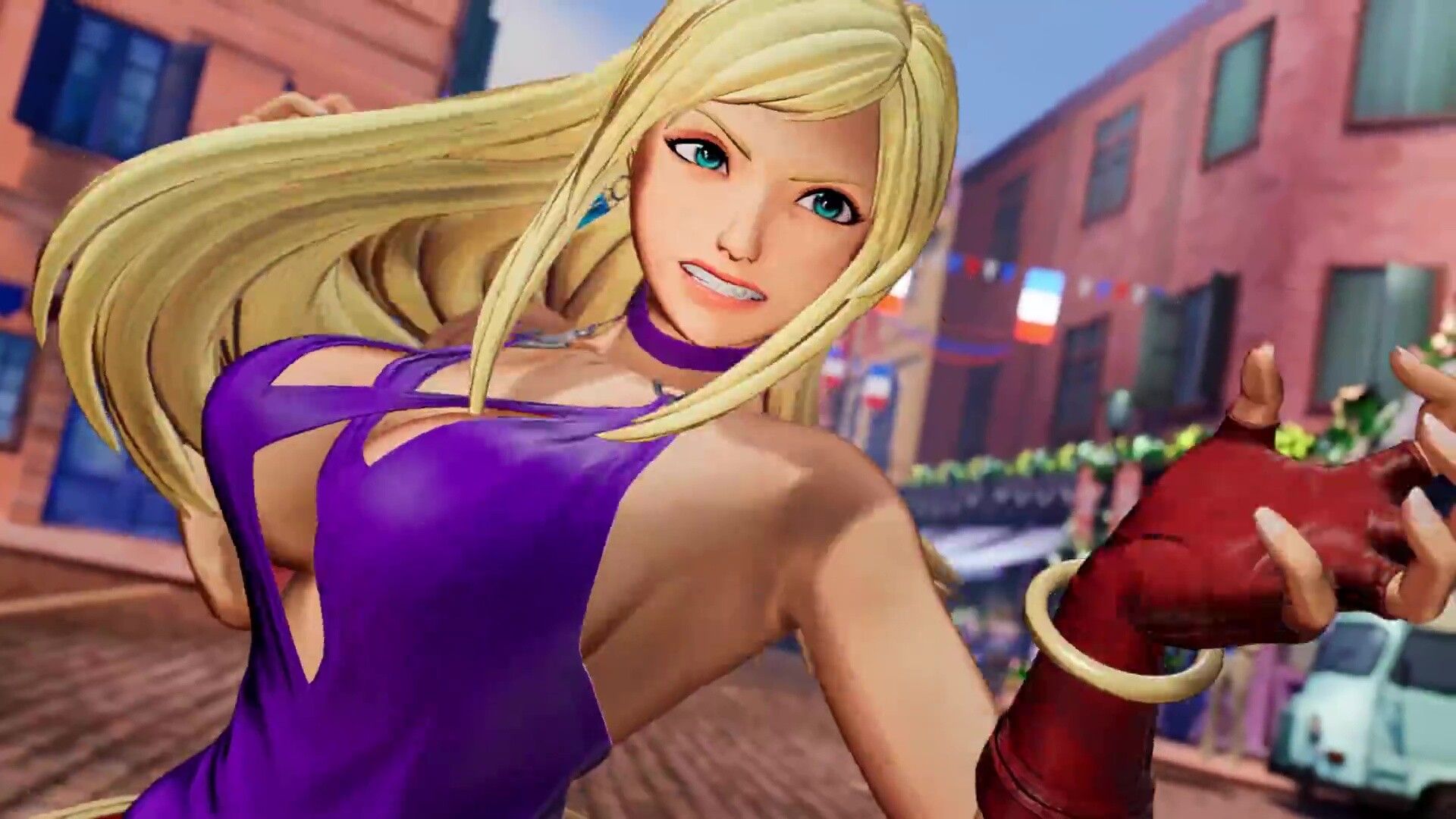 THE KING OF FIGHTERS XV B. Jenny enters the DLC in an erotic dress with and rounded thighs 17