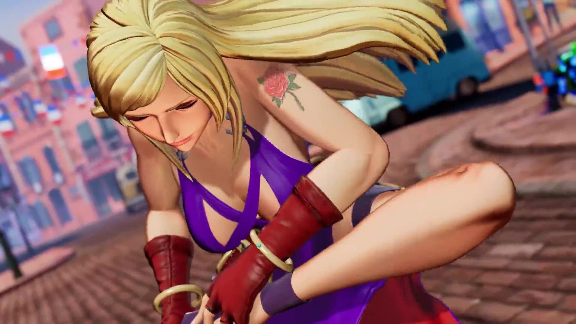 THE KING OF FIGHTERS XV B. Jenny enters the DLC in an erotic dress with and rounded thighs 18