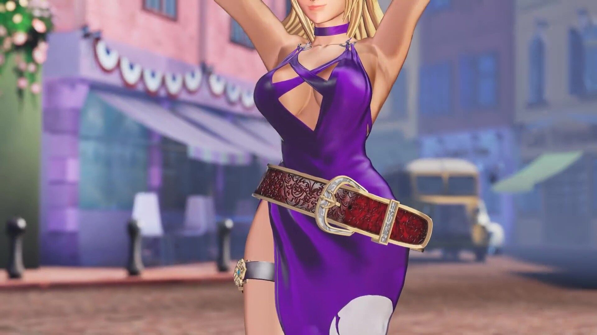 THE KING OF FIGHTERS XV B. Jenny enters the DLC in an erotic dress with and rounded thighs 2