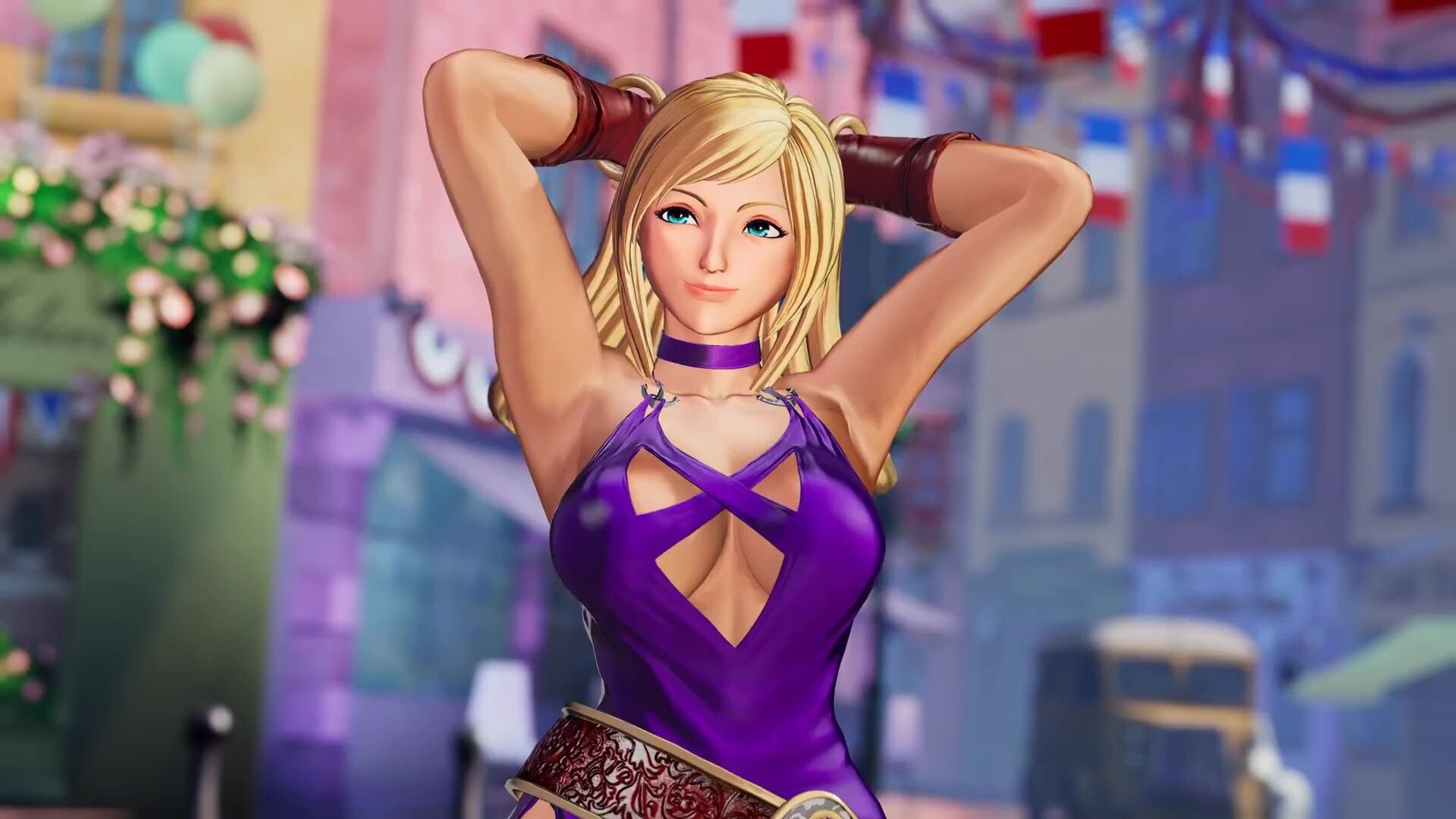THE KING OF FIGHTERS XV B. Jenny enters the DLC in an erotic dress with and rounded thighs 3