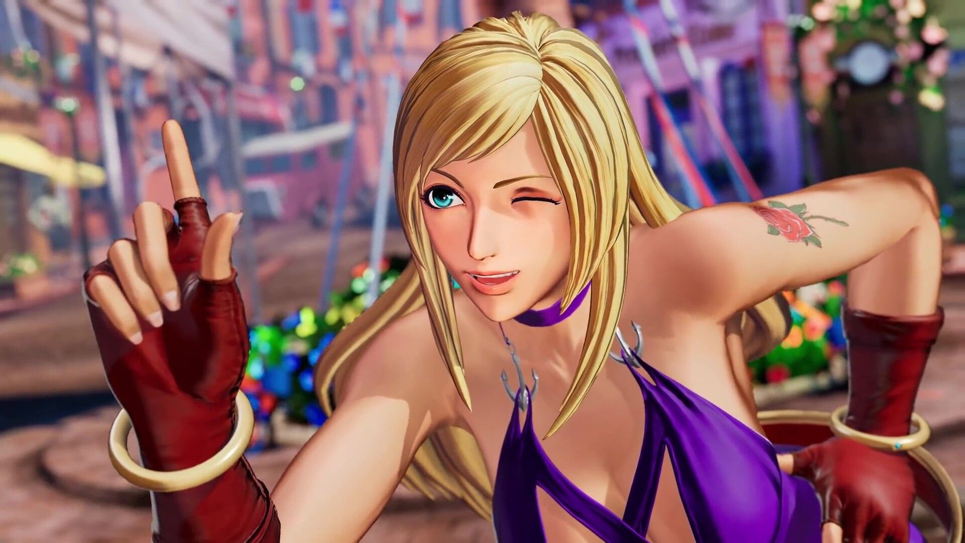 THE KING OF FIGHTERS XV B. Jenny enters the DLC in an erotic dress with and rounded thighs 7