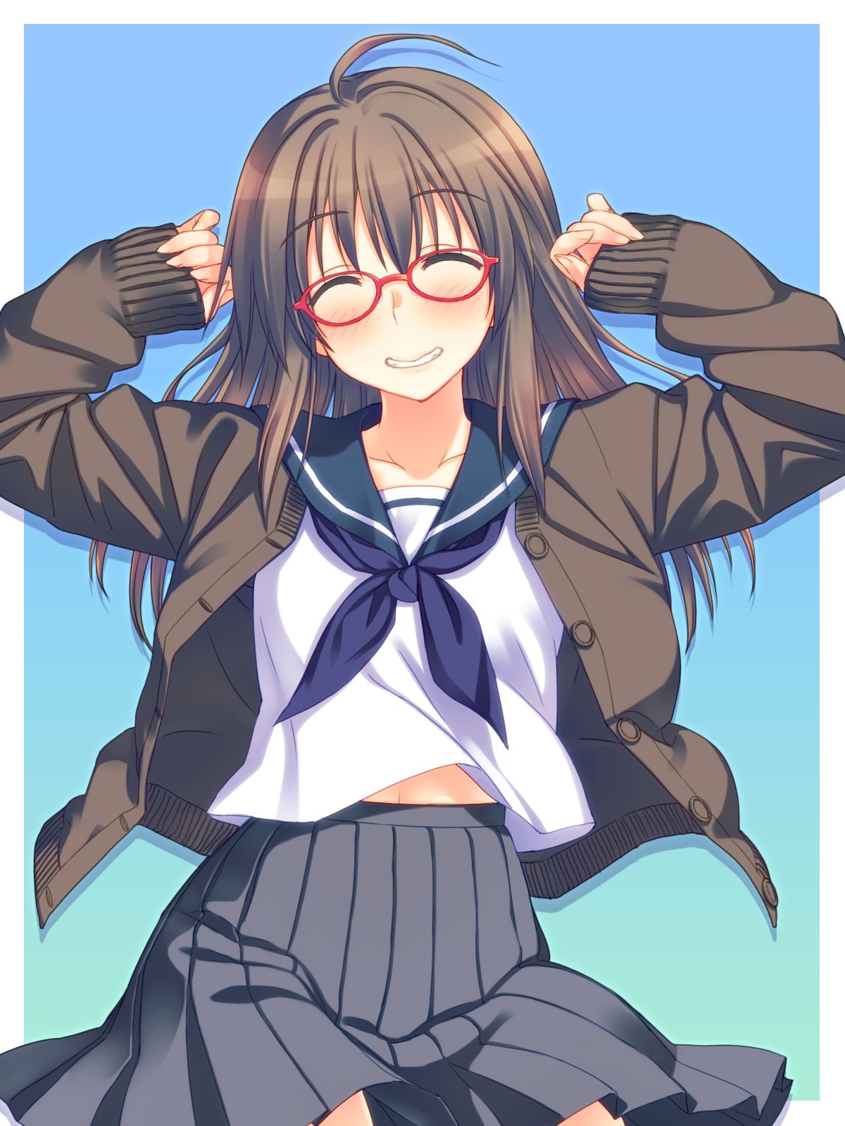 Drew feels a little intellectual glasses girl image. Vol.7 36