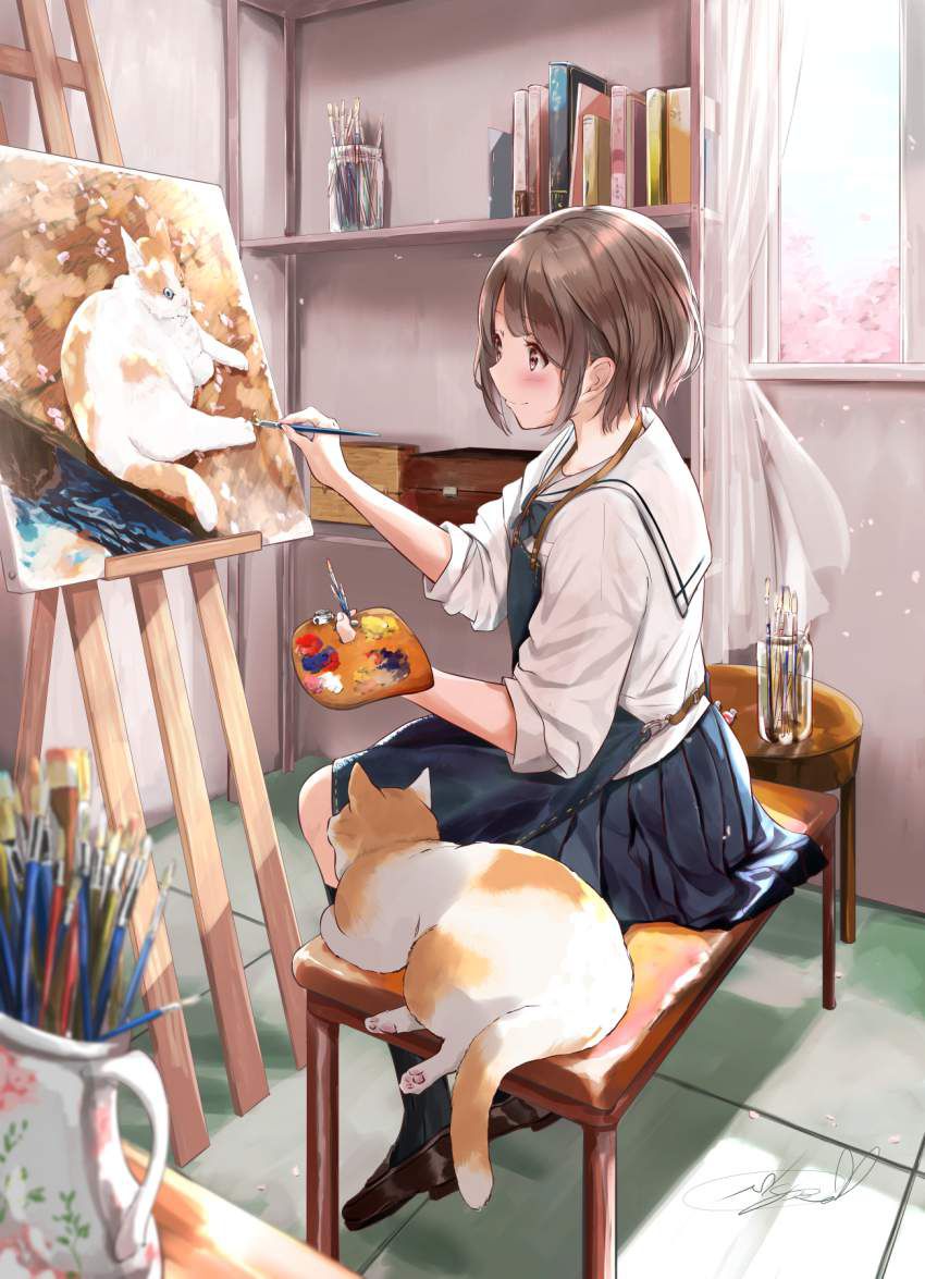 【Autumn of Art】Secondary erotic images of girls facing the canvas 10