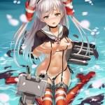 Destroyer amatsukaze-CHAN for this fine erotic pictures! Cute striped stocking Erotica www 56
