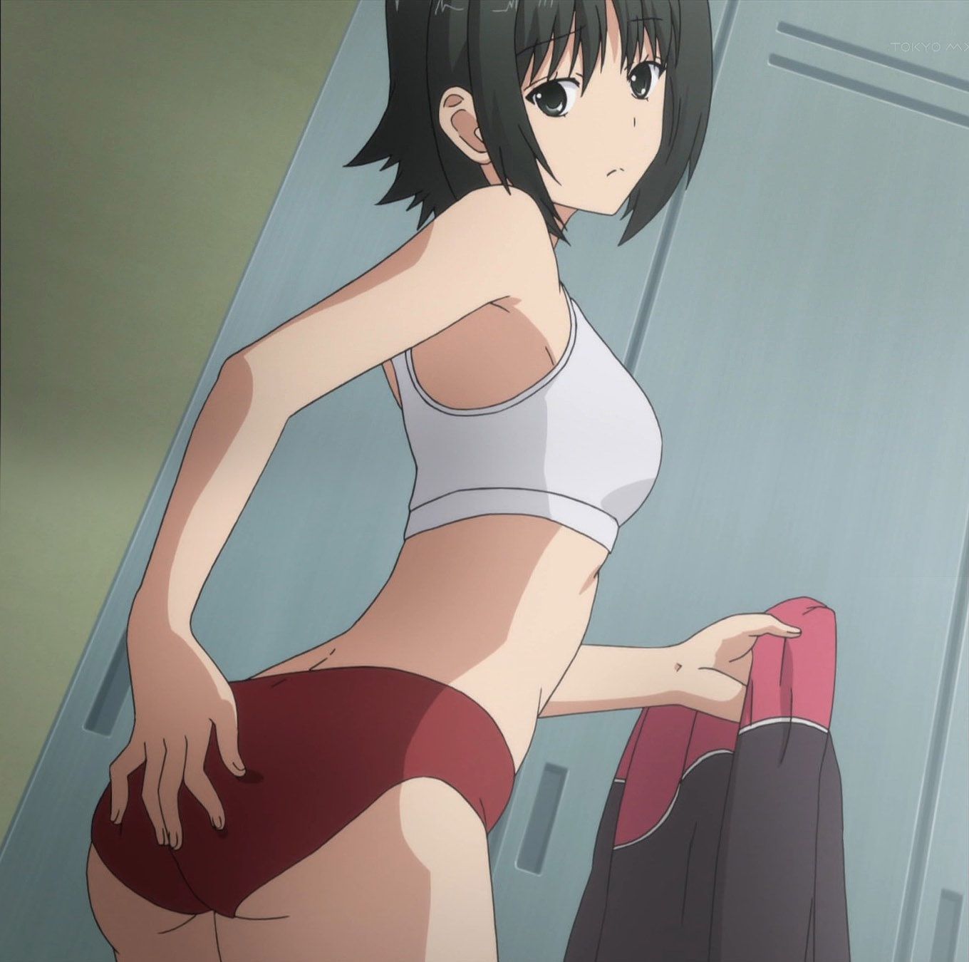 【Erotic Anime Summary】 Erotic image of a girl hiding and watching while changing clothes 【Secondary erotic】 20