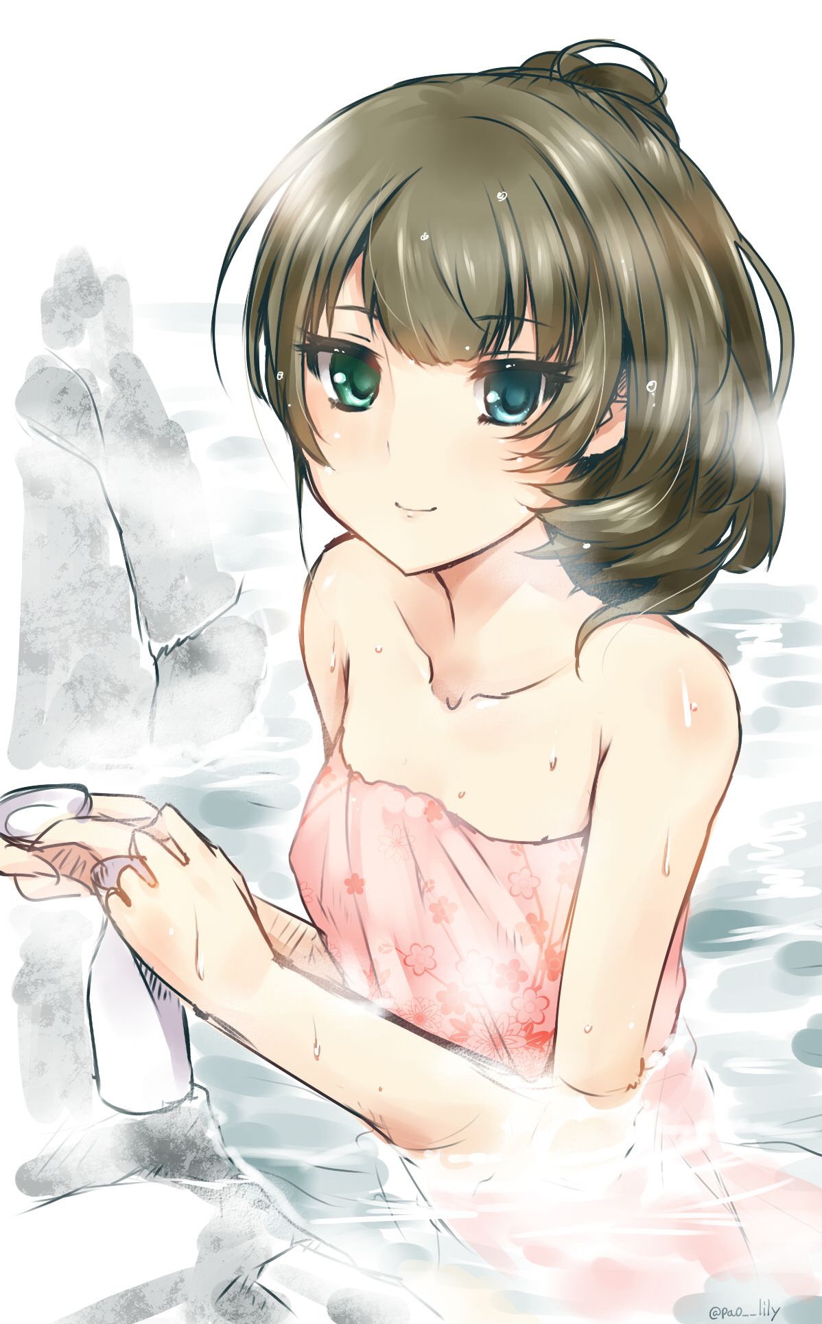 TAKAGAKI Kaede (deremas) and hot springs that expedite the delusion in erotic images. 16