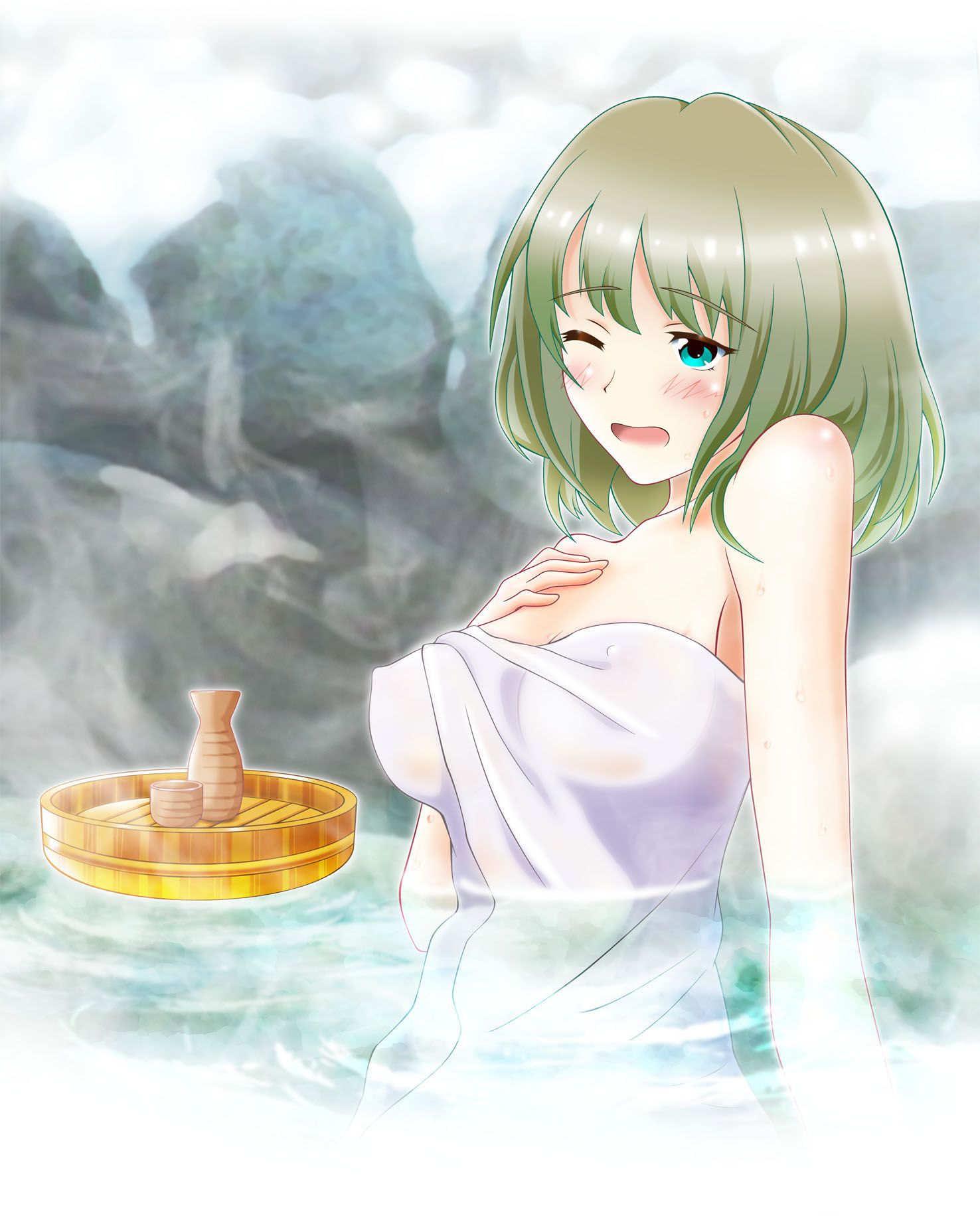 TAKAGAKI Kaede (deremas) and hot springs that expedite the delusion in erotic images. 18
