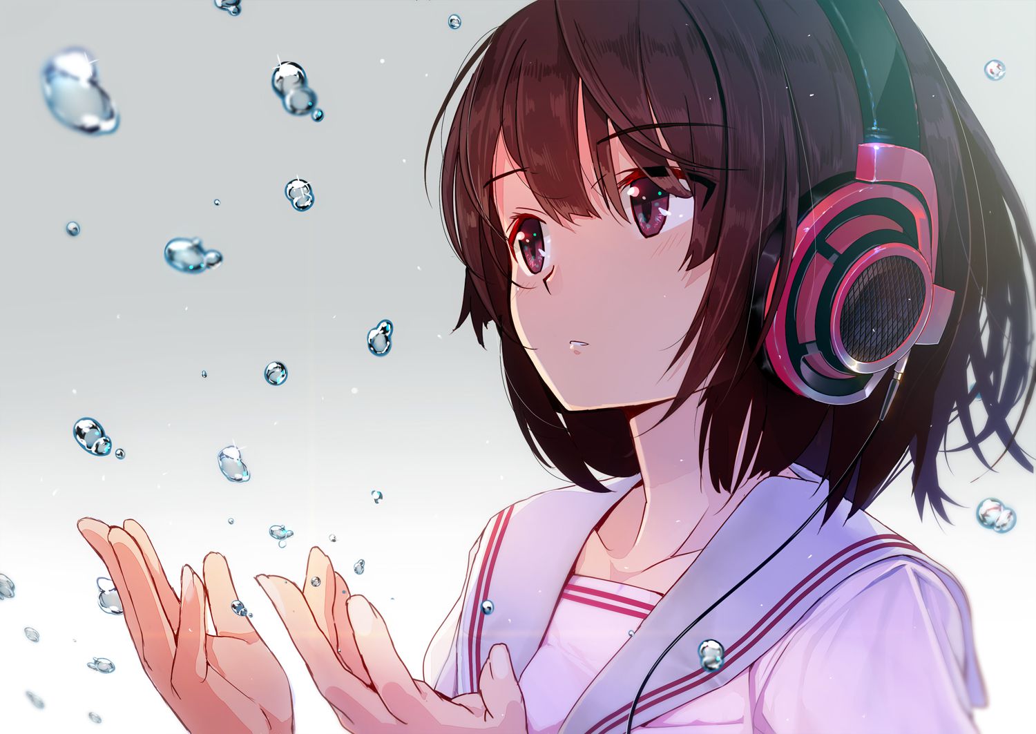 [Secondary] headphones x girl cute picture! 15