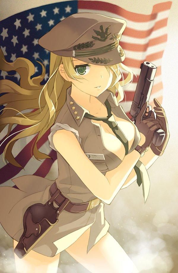 [Secondary] cute looks strong, the picture of the girl with a gun 18