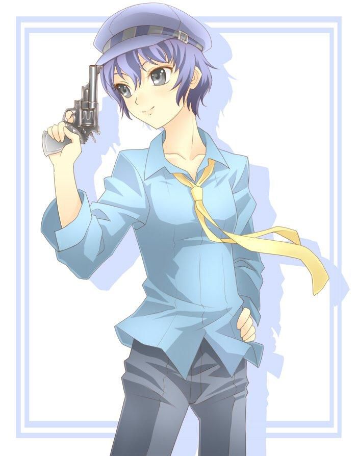 [Secondary] cute looks strong, the picture of the girl with a gun 23