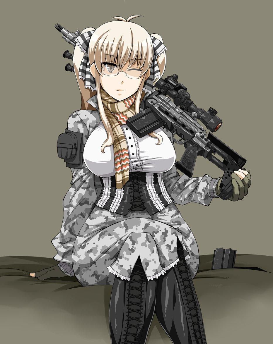 [Secondary] cute looks strong, the picture of the girl with a gun 26