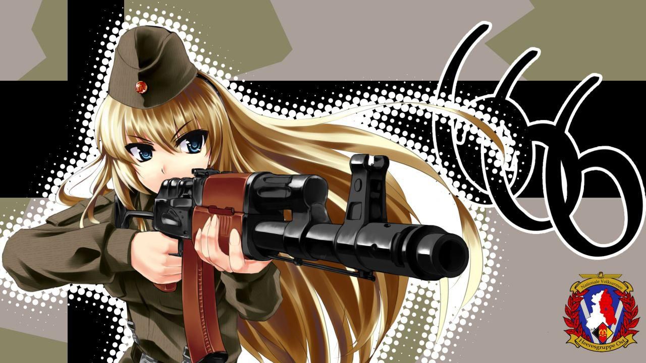 [Secondary] cute looks strong, the picture of the girl with a gun 38