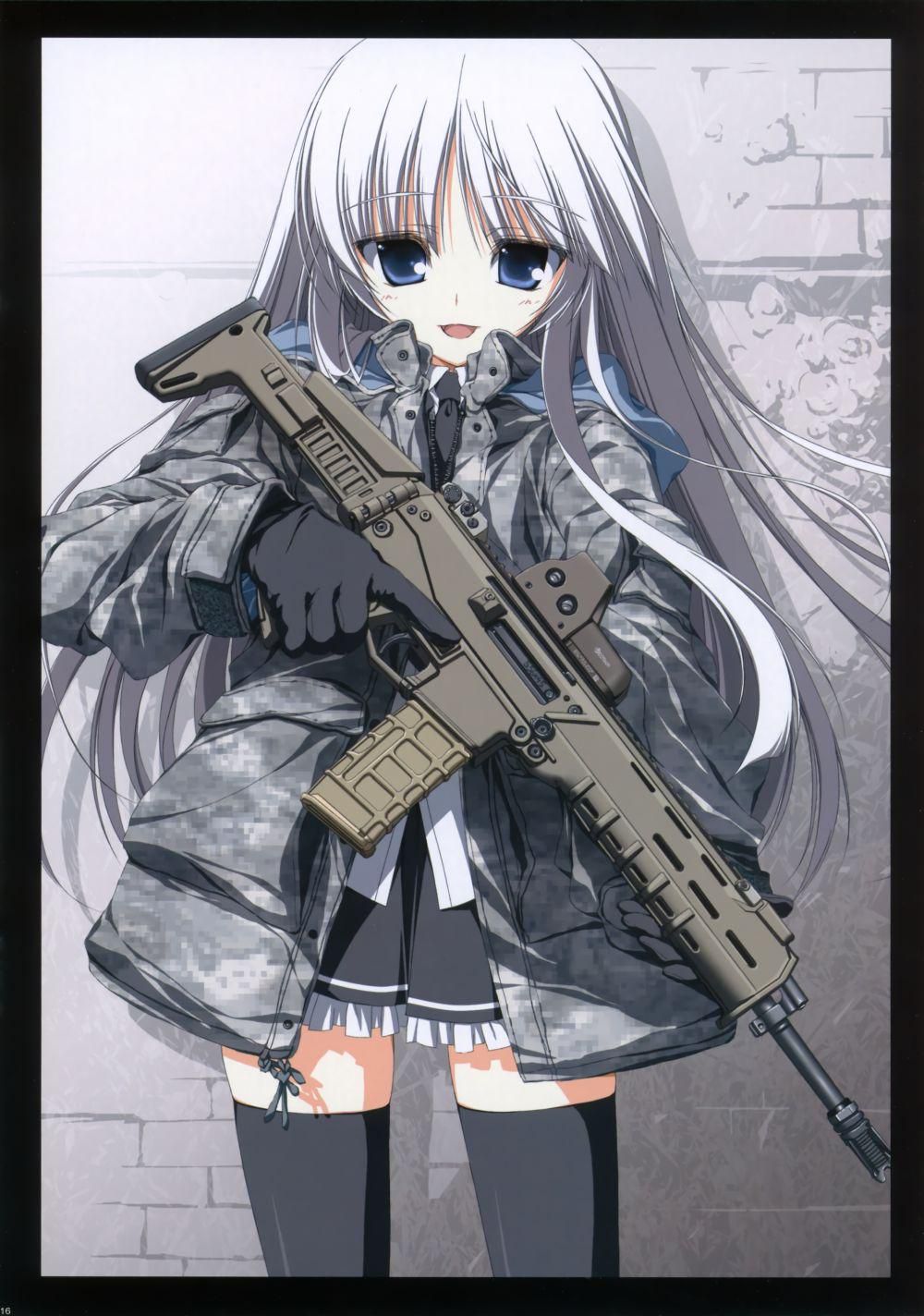 [Secondary] cute looks strong, the picture of the girl with a gun 47