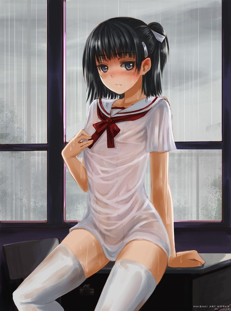 Girl wet in the rain, I can see through clothes MoE pictures part 1 1