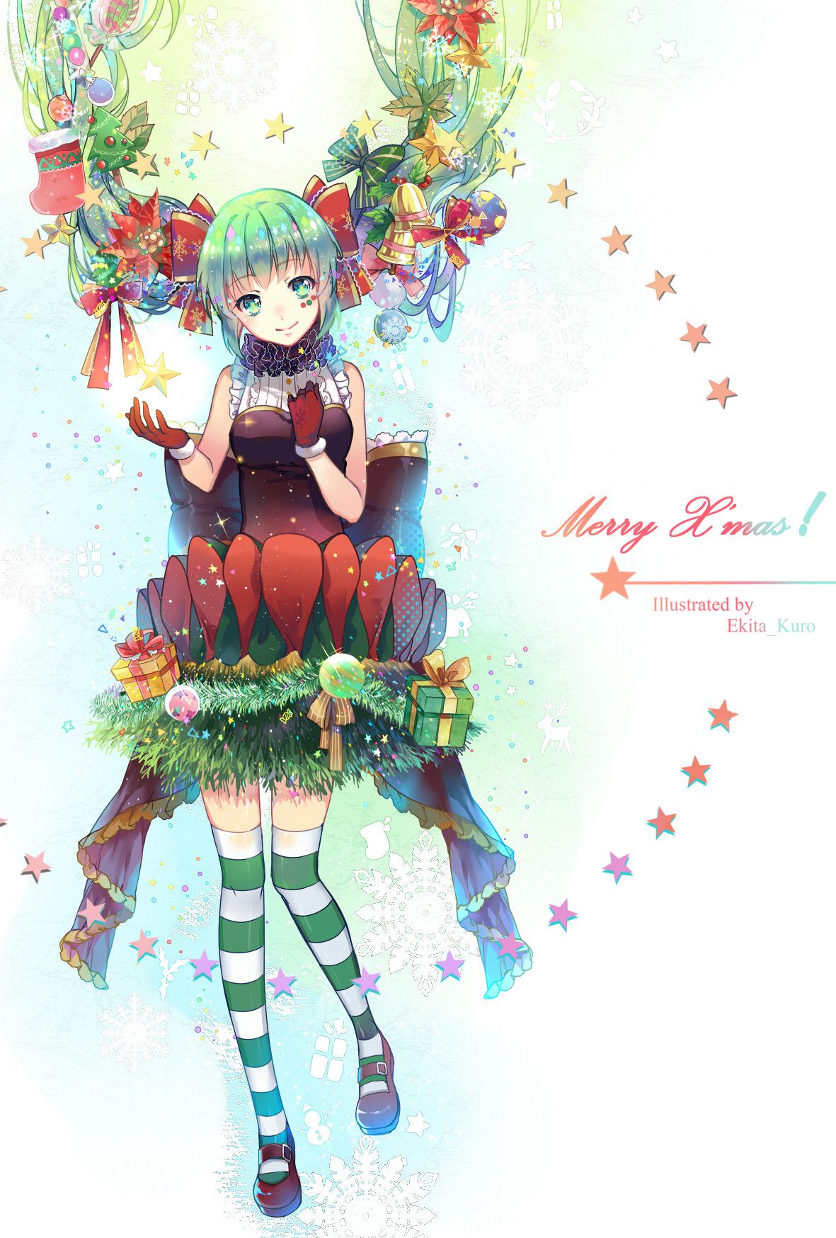 A hatsune miku &amp; GUMI Christmas picture and wallpaper 10 sheets (vocaloid VOCALOID picture wallpaper 07) 2