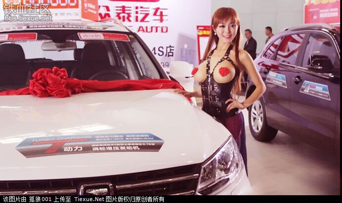 [Standard] companion of the Chinese motor show girl's chest is too sexy car with full air views 17