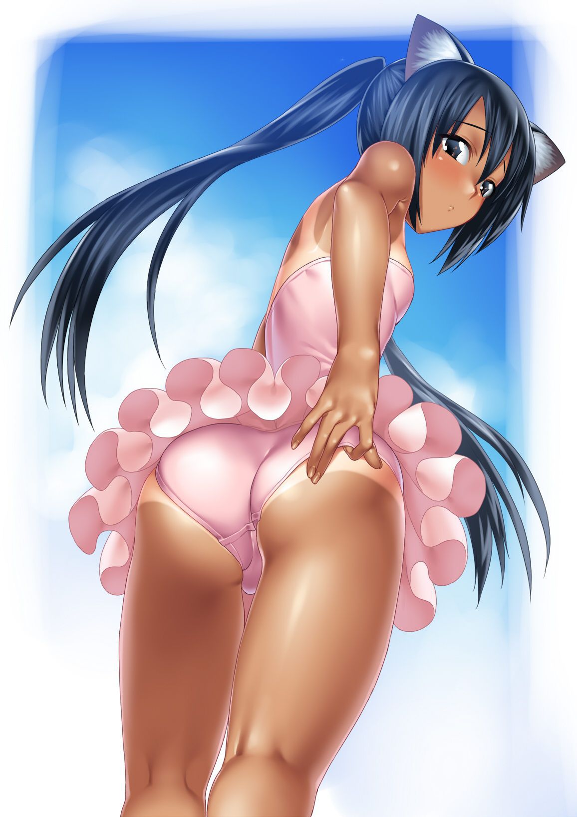(Non-erotic) secondary image of Tan and Brown bathing suit me [fine erotic] part 1 2