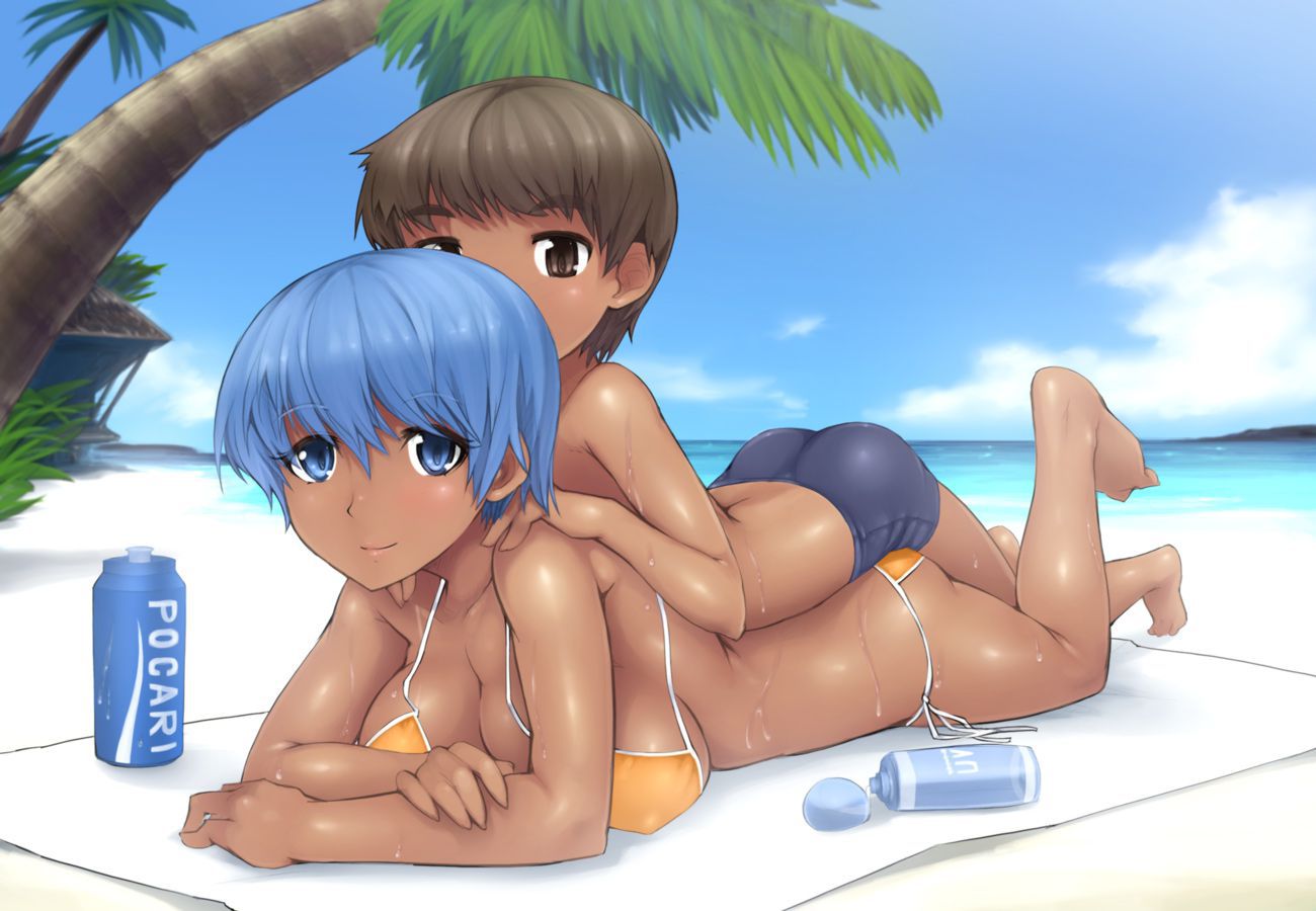 (Non-erotic) secondary image of Tan and Brown bathing suit me [fine erotic] part 1 7