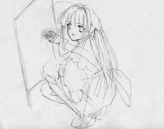 artist: Orimiya Mai (puriori-soft) / character sheet drawings for [Gage] Bishoku (pc game) 136