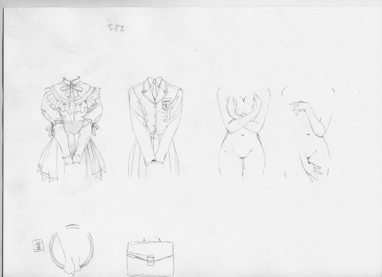 artist: Orimiya Mai (puriori-soft) / character sheet drawings for [Gage] Bishoku (pc game) 155