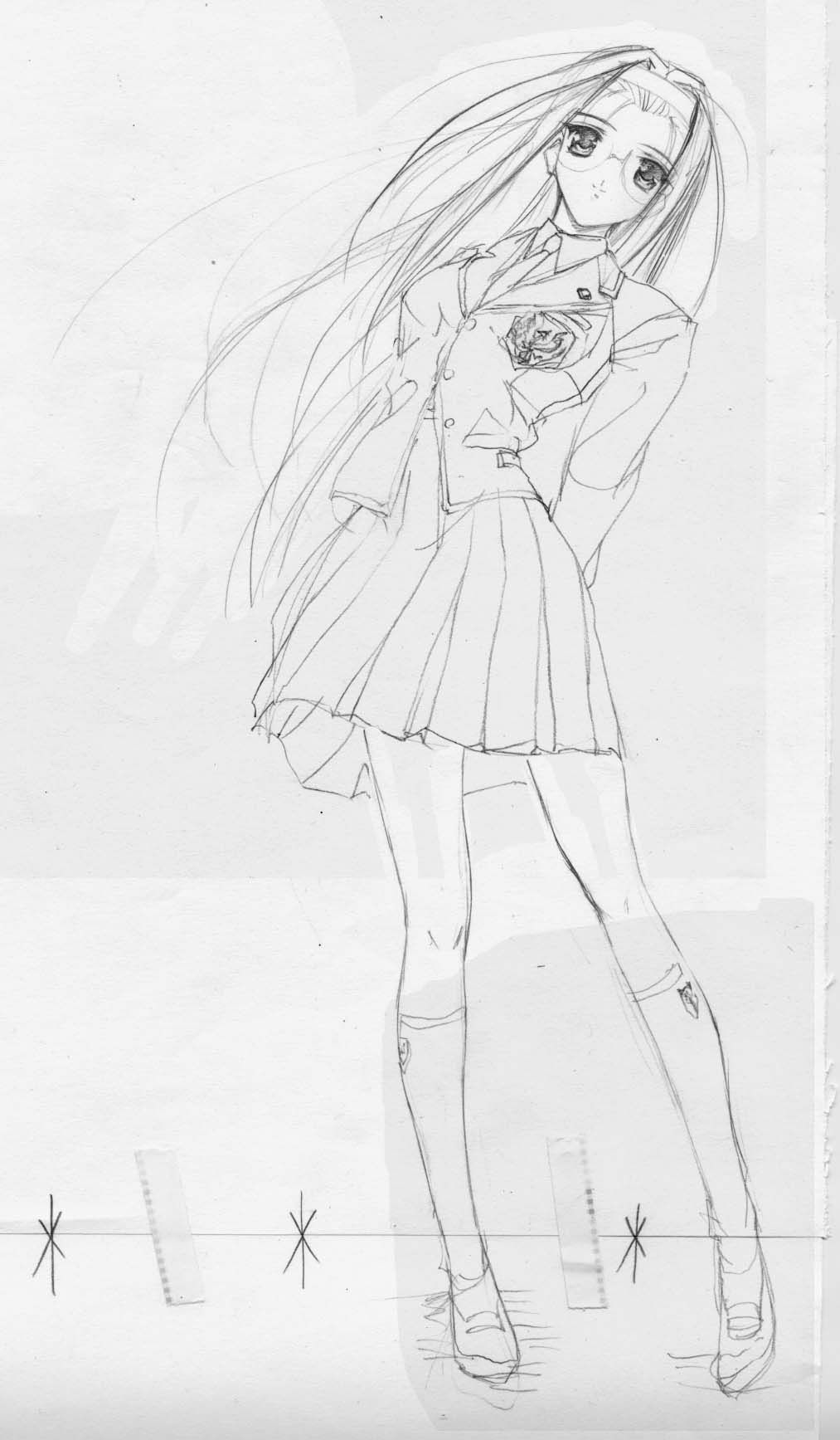 artist: Orimiya Mai (puriori-soft) / character sheet drawings for [Gage] Bishoku (pc game) 160