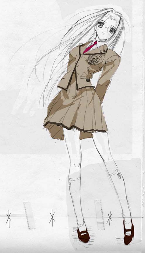 artist: Orimiya Mai (puriori-soft) / character sheet drawings for [Gage] Bishoku (pc game) 161