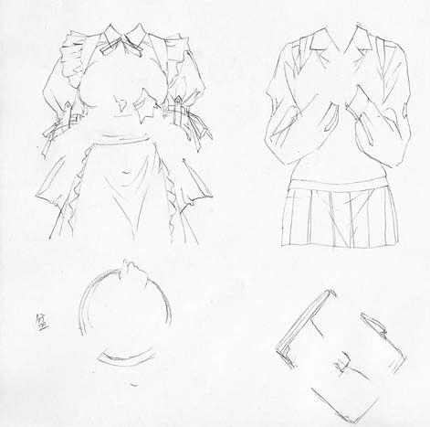artist: Orimiya Mai (puriori-soft) / character sheet drawings for [Gage] Bishoku (pc game) 199
