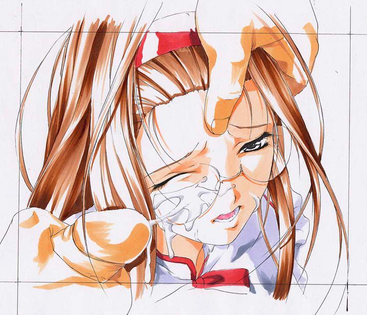 artist: Orimiya Mai (puriori-soft) / character sheet drawings for [Gage] Bishoku (pc game) 2