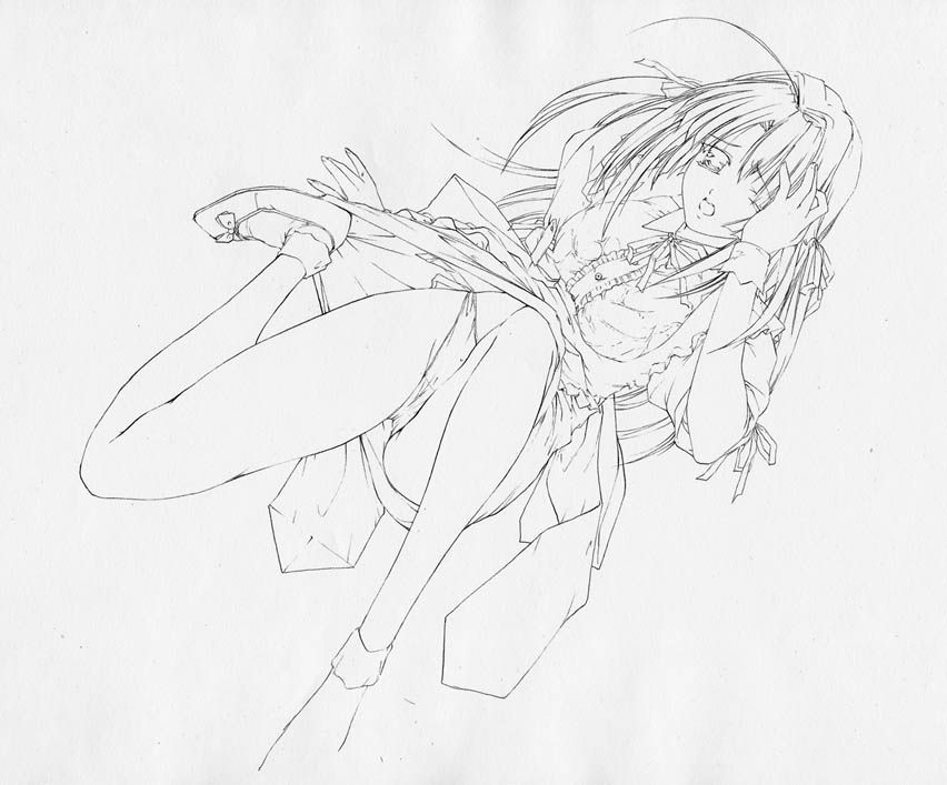 artist: Orimiya Mai (puriori-soft) / character sheet drawings for [Gage] Bishoku (pc game) 79