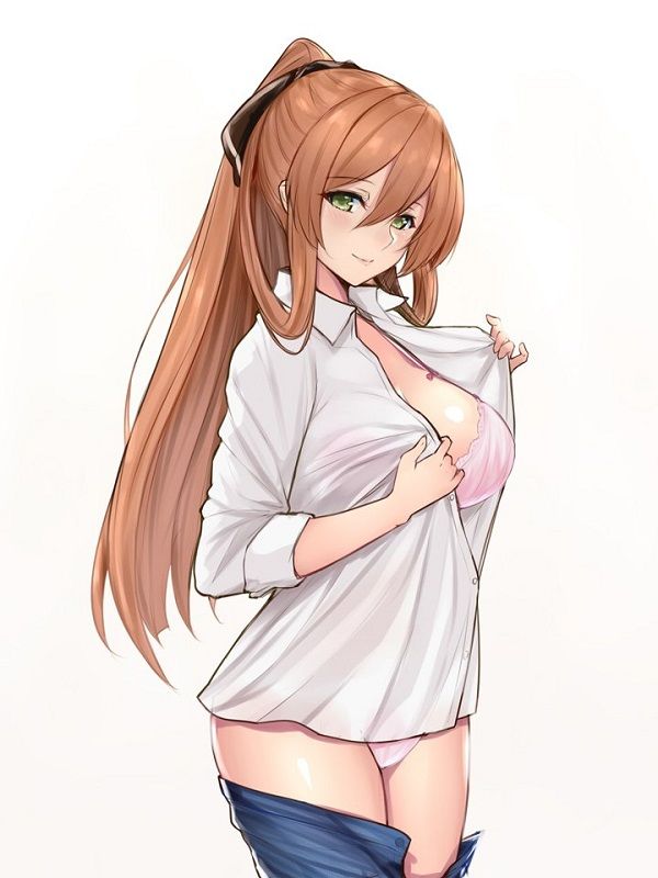 【Secondary erotica】Erotic image of a girl with a ponytail hairstyle that seems to smell good during sex 1