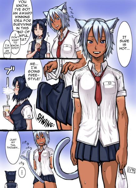 Cat girls with dick (futanari, catgirls) 13