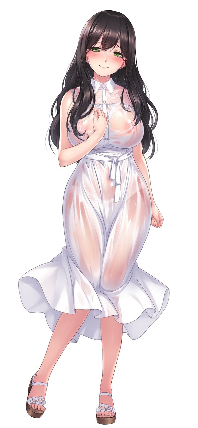 【Secondary】Erotic image of wet clothes sticking to the no-bra and the nipples are squeezy 34