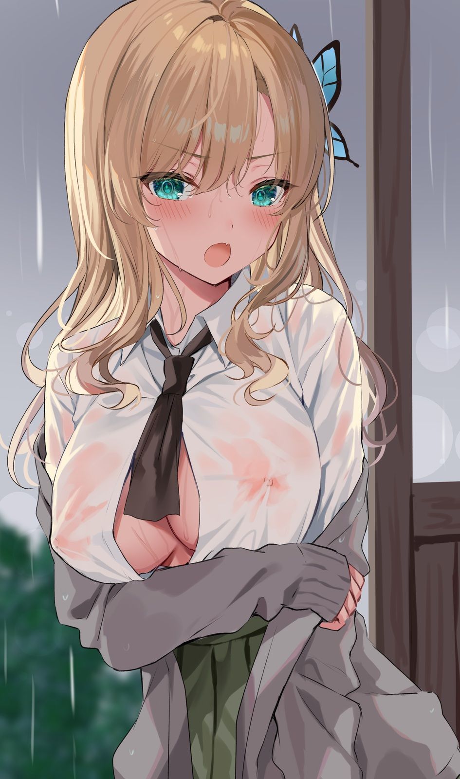 Girls whose clothes showed through the rain and became erotic are occurring! part13 4