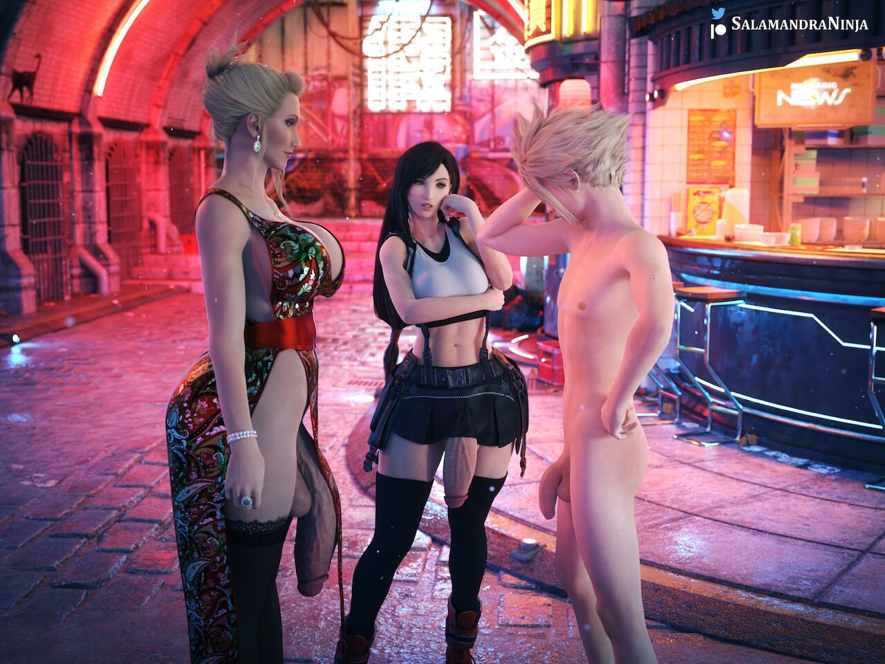 [SalamandraNinja] Tifa, Cloud, Scarlet (Final Fantasy VII) 1