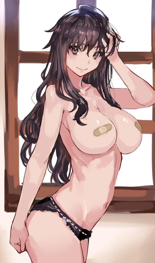 【Secondary erotic】 Here is an erotic image of a girl who looks extra erotic by sticking a bandage on her nipple or 4