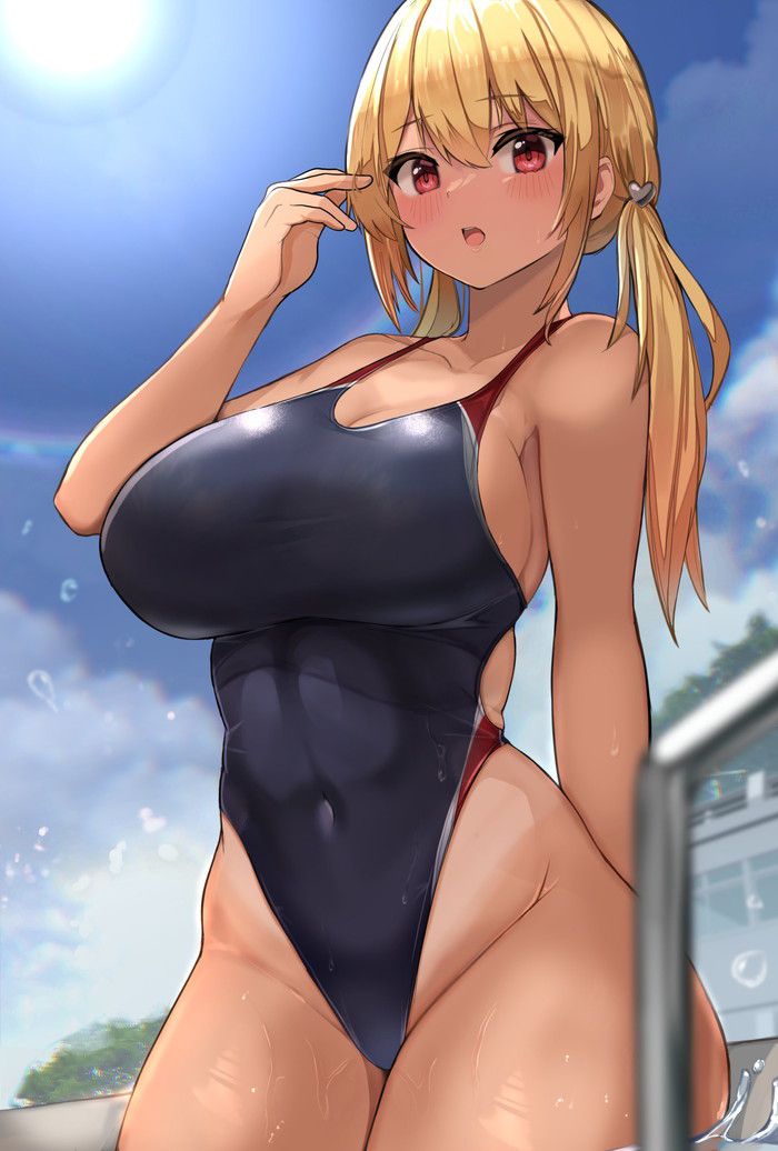 【Secondary】Competitive swimsuit erotic image that makes it difficult to swim with Part3 37