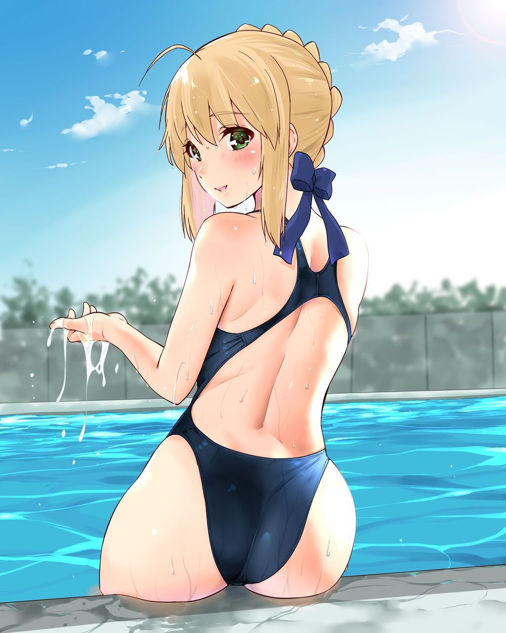 【Competitive swimsuits】Beautiful girls in competitive swimsuits that look good with splashes Part 6 3