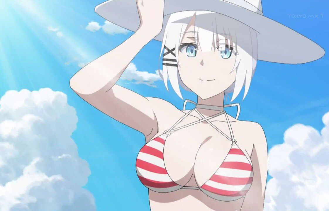 The anime "The Detective is already dead." Erotic boob and butt whiplash swimsuit scene in episode 5! 1