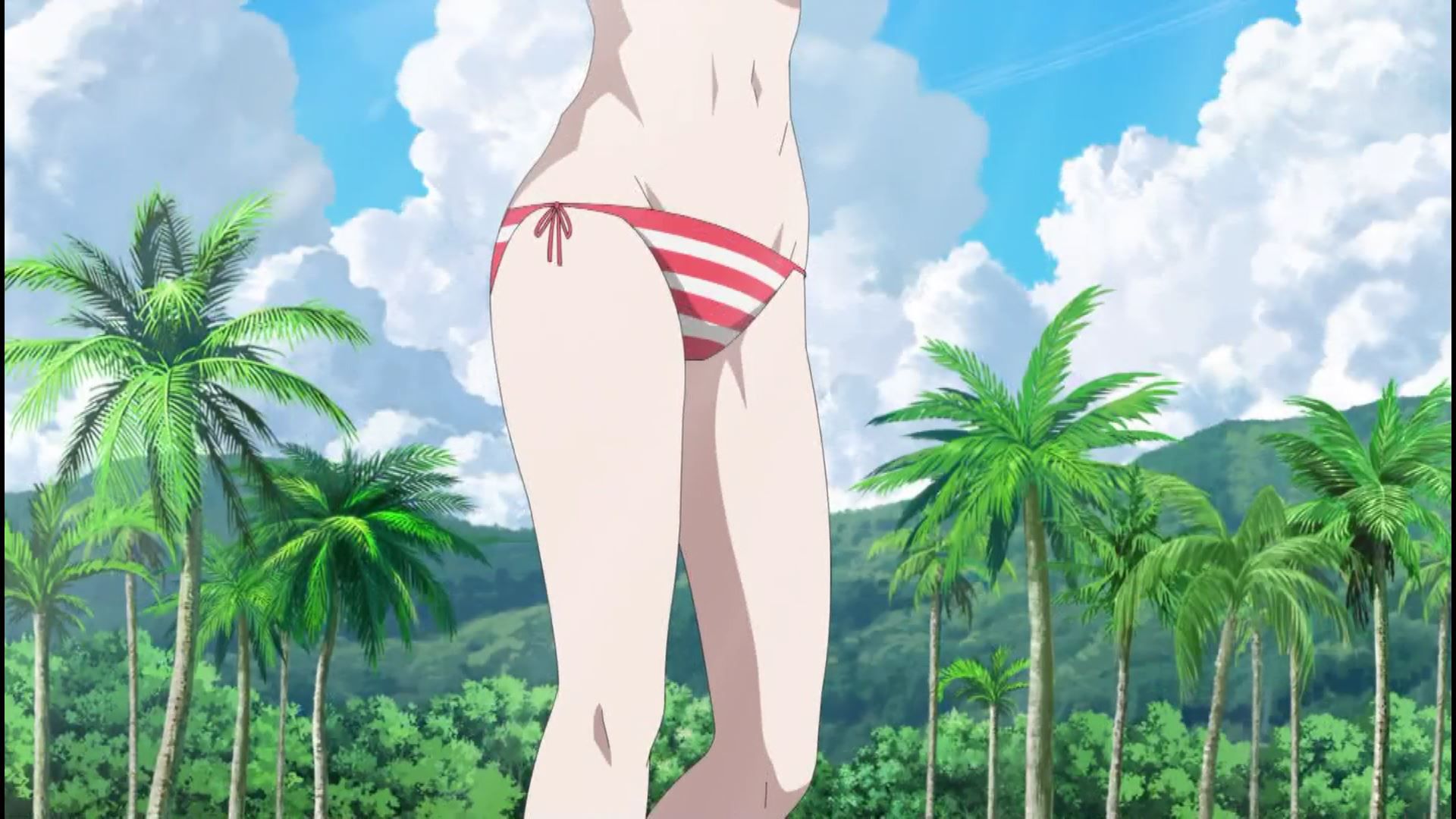 The anime "The Detective is already dead." Erotic boob and butt whiplash swimsuit scene in episode 5! 4