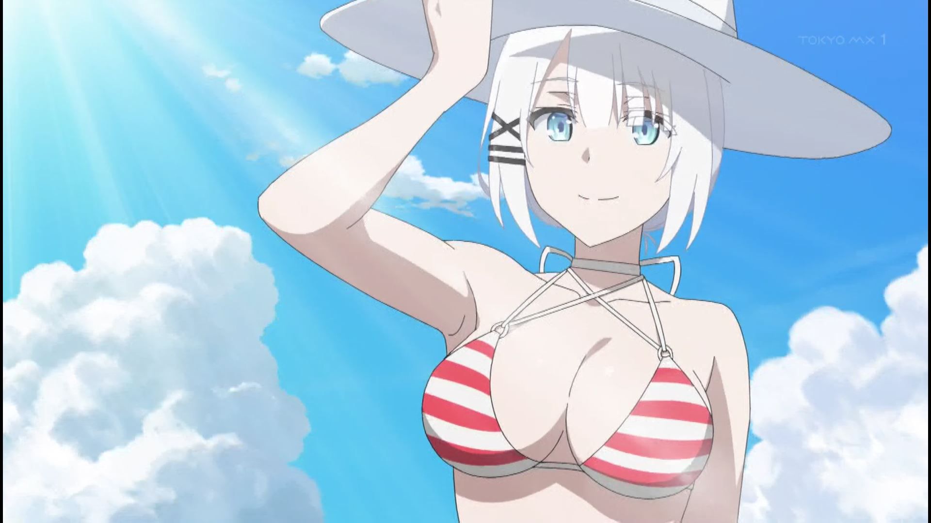 The anime "The Detective is already dead." Erotic boob and butt whiplash swimsuit scene in episode 5! 9