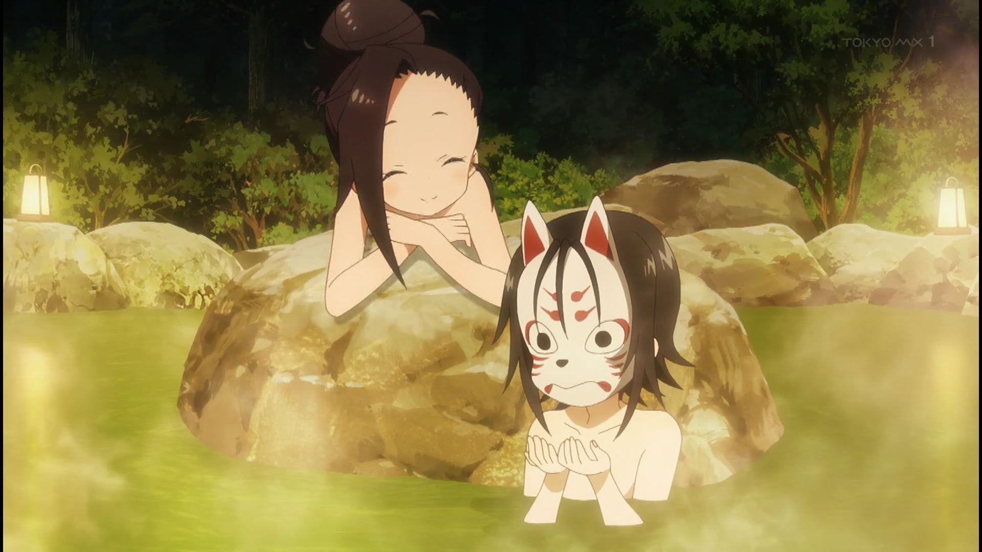 In episode 6 of the anime "Kunoichi Tsubaki no Breast Uchi", the girl's small breasts are seen in a full view erotic bathing scene, etc! 10